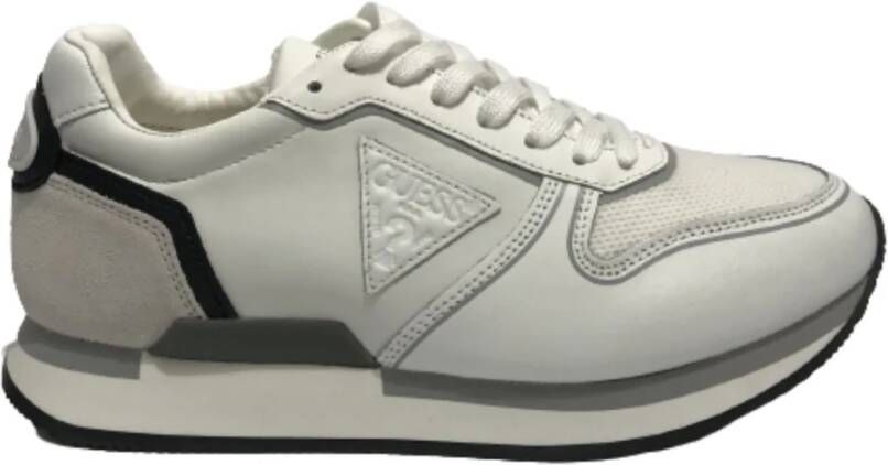 Guess Heren witte leren Potenza sneaker Wit Heren