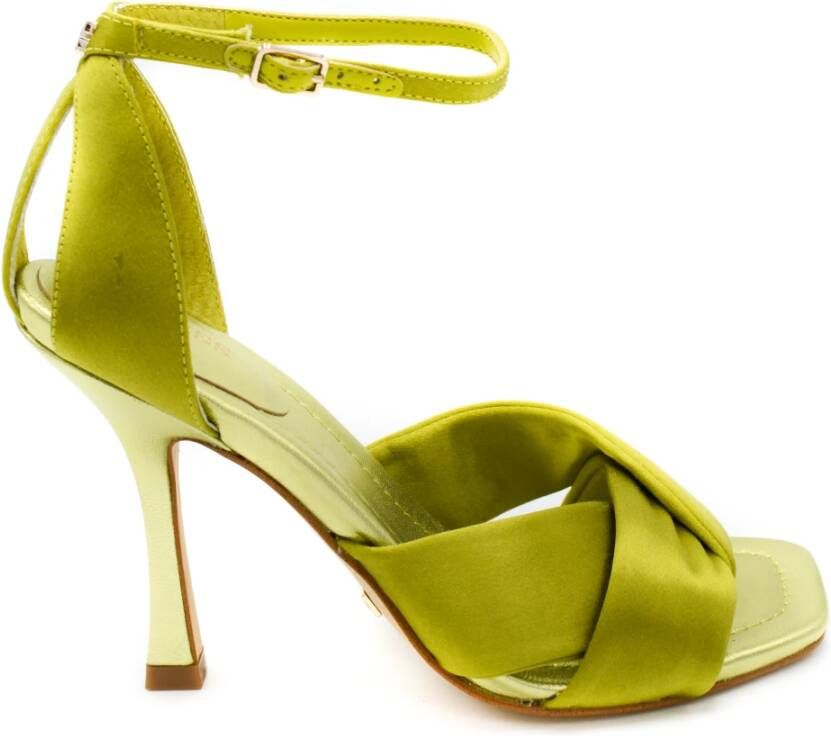 Guess Satin Sandaal met Vlechtwerk Groen Dames - Foto 3