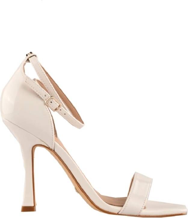 Guess Witte Stiletto Sandalen met Vierkante Neus White Dames - Foto 3