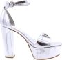 Guess Zilveren Glitter Vierkante Neus Sandalen Gray Dames - Thumbnail 22