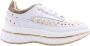 Guess Witte en bruine damesschoenen met gouden details White Dames - Thumbnail 3