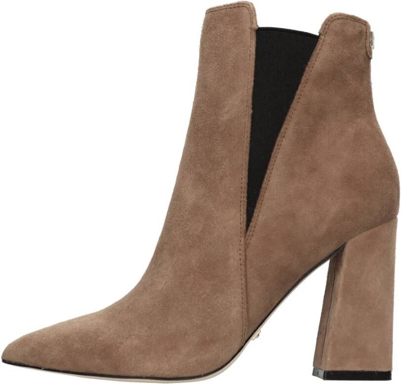 Guess Bruine Suède Enkellaars met Puntige Neus en Slip On Brown Dames - Foto 6