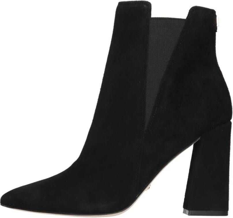 Guess Zwarte suède enkellaars met puntige neus voor dames Black Dames - Foto 3