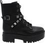 GUESS Vaida Dames Veterboots Laarzen Zwart Leder - Thumbnail 2