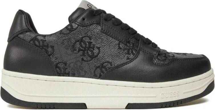 Guess Lage Ancona Sneakers Grijze Logo Black Heren