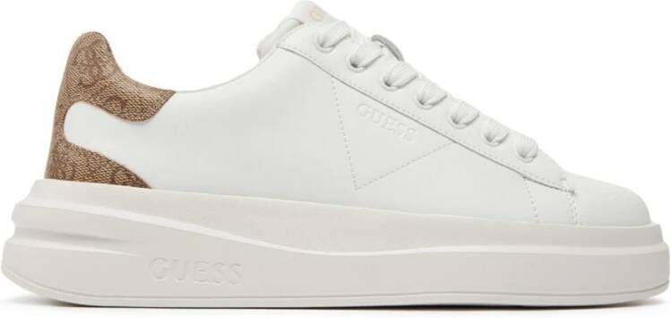 Guess Lage leren sneakers Elbina Wit White Dames