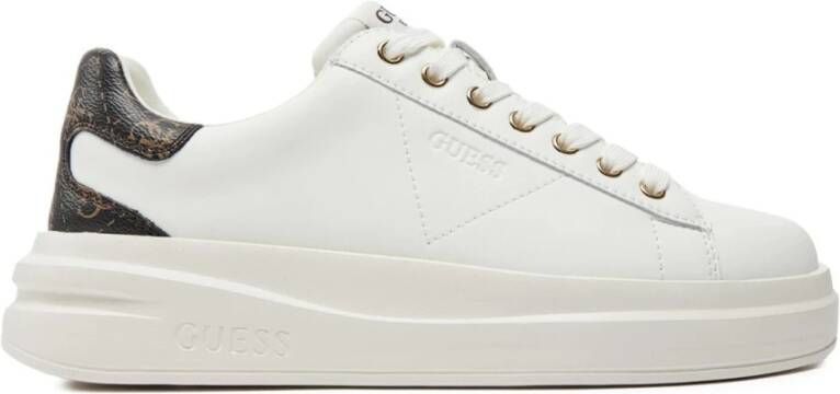 Guess Lage leren sneakers Wit Blancs White Dames
