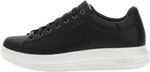 Guess Lage Top Leren Sneakers Zwart Heren