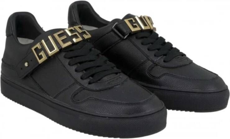 Guess Lage Top Metalen Gesp Sneakers Zwart Heren