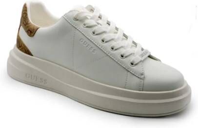 Guess Leren Patch Sneakers Fljelbfal12 White Dames