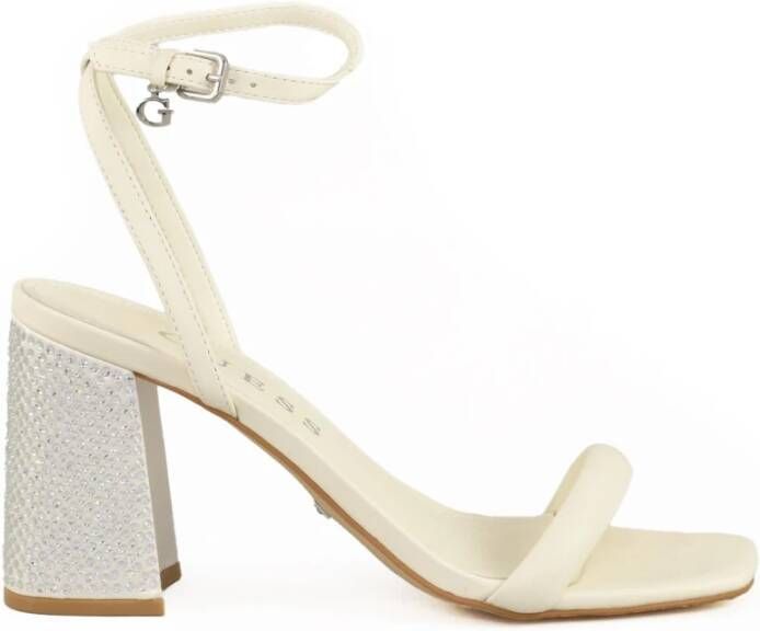 Guess Leren sandaal met rubberen zool Beige Dames