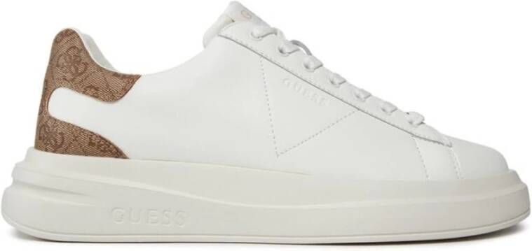 Guess Polyethyleen Sneaker met 4 5 cm Hak White Heren