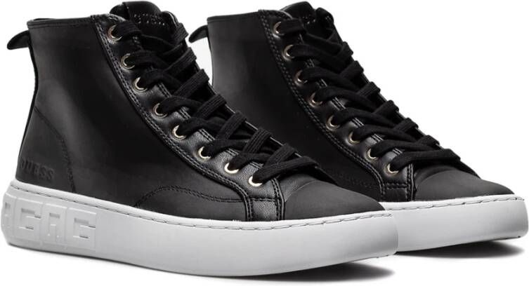 Guess Leren Sneakers met 4cm Hak Zwart Dames