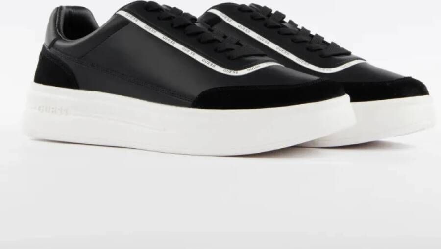 Guess Moderne leren sneakers met handtekeninglijn