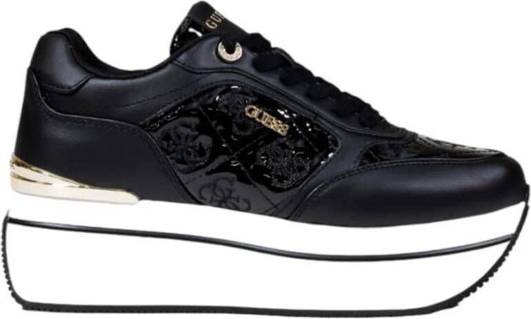 Guess Moderne platform sneakers met metalen inzetstukken