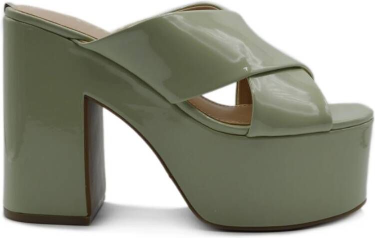 Guess Stijlvolle Hoge Hak Sandalen Green Dames - Foto 5