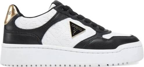 Guess Platform logo sneakers in zwart