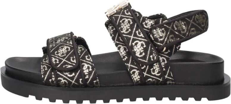 Guess Platte sandalen Zwart Dames