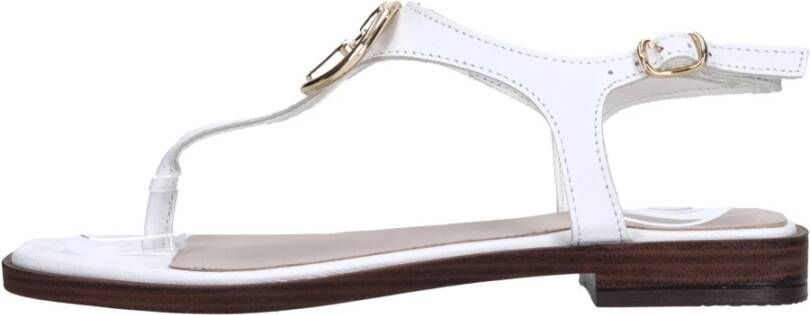 Guess Witte Gekruiste Band Sandalen White Dames