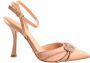 Guess Satijnen Sandalen met Enkelbandje Beige Dames - Thumbnail 6