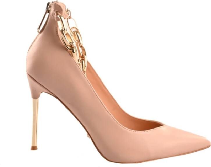 Guess Leren Stiletto Hakken met Ritssluiting Pink Dames