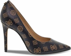 Guess Pump voor dames in ecoleer bedrukt Bruin Dames
