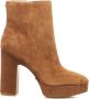 Guess Bruine Suède Enkellaars met Puntige Neus en Slip On Brown Dames - Thumbnail 2