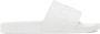 Guess PVC Logo Embossed Sliders Jeans White Heren - Thumbnail 2