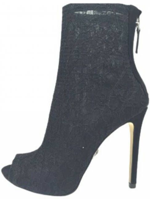 Guess Zwarte suède enkellaars met puntige neus voor dames Black Dames - Foto 5