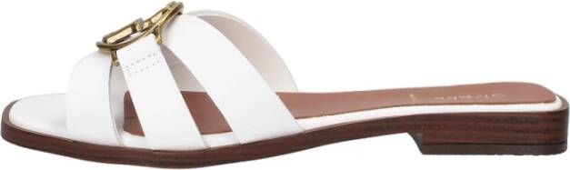 GUESS leren slippers met G-logo wit - Foto 8