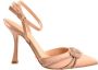 Guess Satijnen Sandalen met Enkelbandje Beige Dames - Thumbnail 2