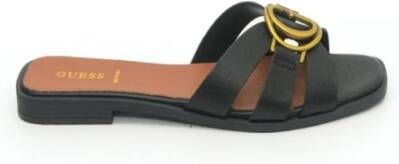 Guess Slippers van leer met labeldetail model 'SYMO' - Foto 7