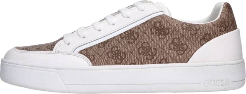 Guess Beige Casual Synthetische Sneakers met 3cm Rubberen Zool Beige Heren
