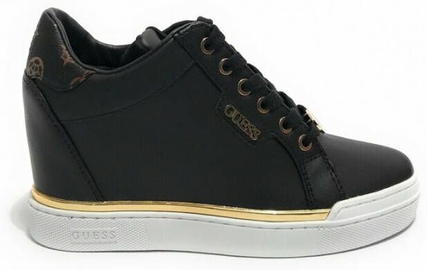 GUESS Faster2 Hoge sneakers Leren Sneaker Dames Zwart - Foto 3