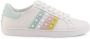 Guess Dames Sneakers met Studs en Ronde Neus White Dames - Thumbnail 2