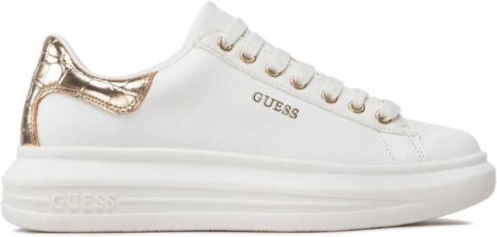 Guess Minimalistische Sneaker met Verhoogde Zool en Kokos Laminaat White Dames - Foto 10