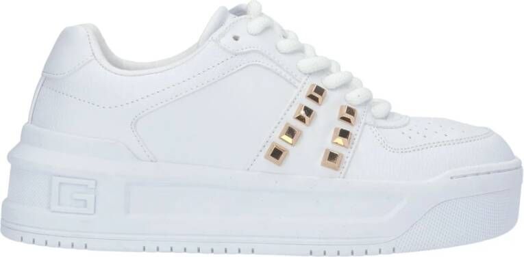 Guess Witte damesschoenen met gouden logo en studs White Dames - Foto 2