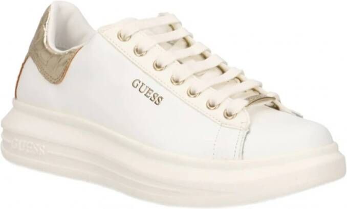 Guess Minimalistische Sneaker met Verhoogde Zool en Kokos Laminaat White Dames - Foto 13
