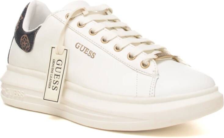 Guess Fl7Cmrfal12 Sneaker Wit Bruin 6cm Platform Meerkleurig Dames - Foto 12