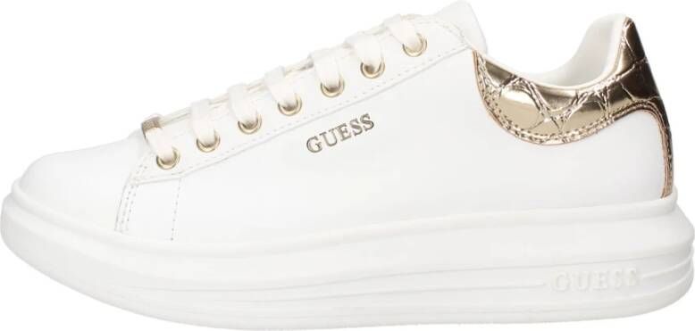 Guess Minimalistische Sneaker met Verhoogde Zool en Kokos Laminaat White Dames - Foto 9