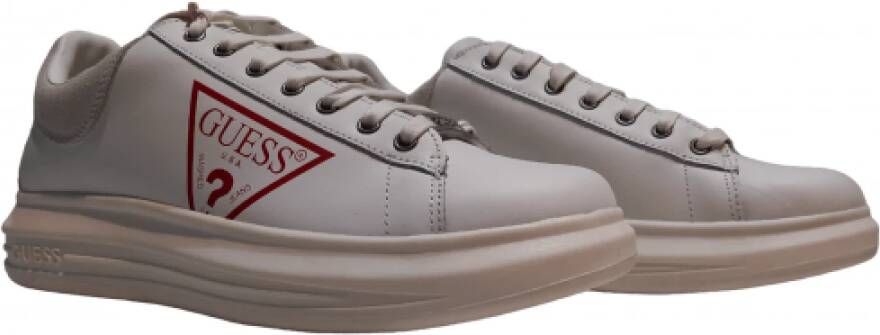 Guess Witte Leren Sneakers White Dames