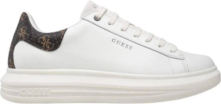 Guess Fl7Cmrfal12 Sneaker Wit Bruin 6cm Platform Meerkleurig Dames - Foto 14