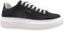 Guess Dames Sneakers Vibo van leer zwart bruin Wit Dames - Thumbnail 12