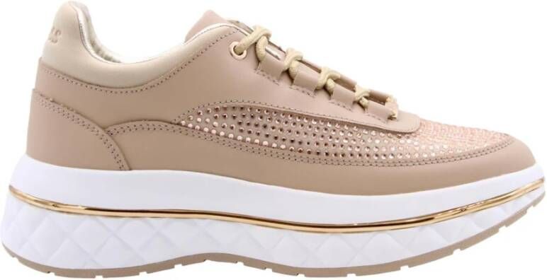 Guess Stijlvolle Kyra Sneaker voor Vrouwen Beige Dames