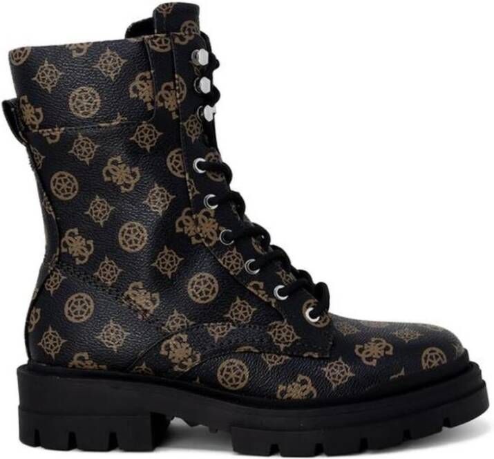 Guess Stijlvolle leren laars met 4 cm hak Brown Dames