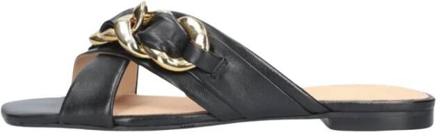 Guess Stijlvolle Leren Slipper met Vierkante Neus Black Dames - Foto 6