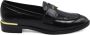 Guess Klassieke Leren Mocassinschoenen Black Dames - Thumbnail 10