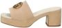 Guess Bruine Suede Platform Sandalen Beige Dames - Thumbnail 2