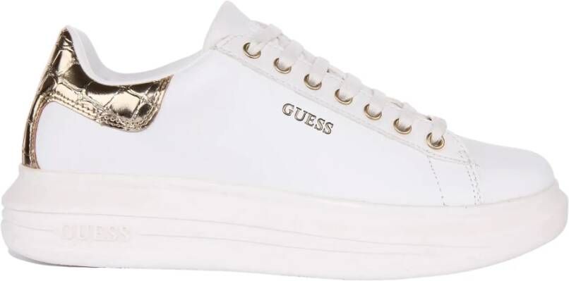 Guess Minimalistische Sneaker met Verhoogde Zool en Kokos Laminaat White Dames - Foto 7