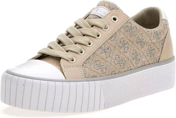 Guess Urbane Logo Sneakers Fl6Ntnfal12 4G Beige Dames